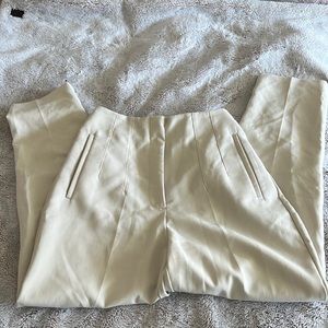 Zara Cream High-Waist Trousers